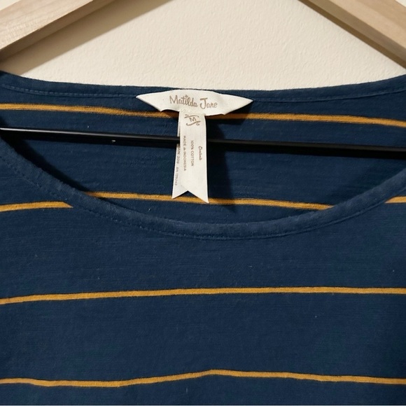 Matilda Jane Womens Blue Striped Long Sleeve Shirt Size Medium - Picture 3 of 9